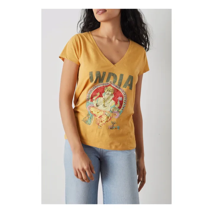 Tonton India Organic Cotton T-shirt  | Amber- Product image n°1