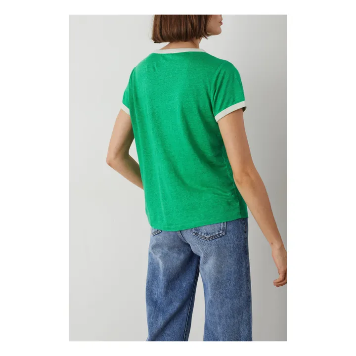 Camiseta Toro Fever Lino | Verde- Imagen del producto n°2