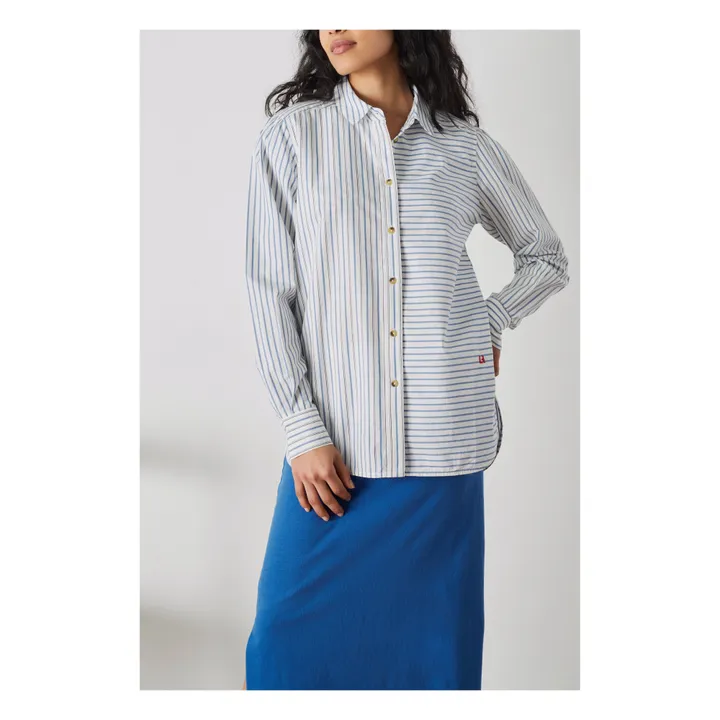 Camicia Cashou Stripes | Blu- Immagine del prodotto n°1