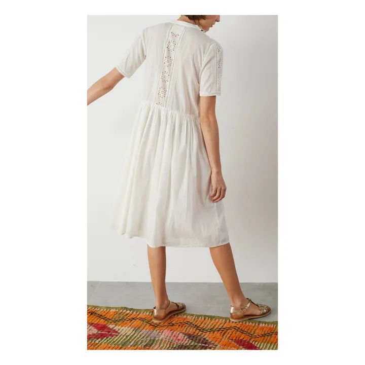Vestido Retour Bordado algodón orgánico | Crudo- Imagen del producto n°2