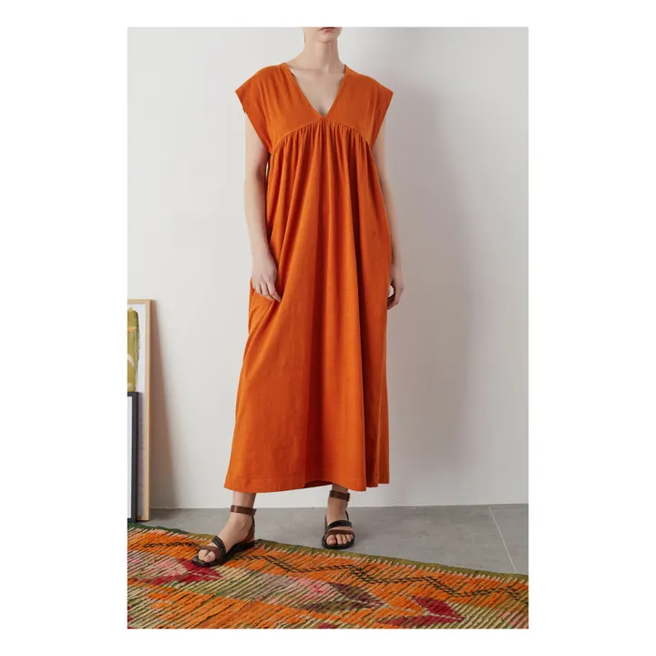 Richard Organic Cotton Dress  | Orange- Product image n°1