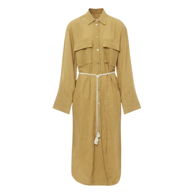 Robe Chemise Fruma Effet Froissé | Camel