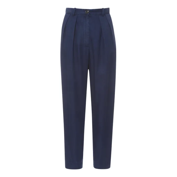Hondo Pleated Trousers | Indigo blue- Product image n°0
