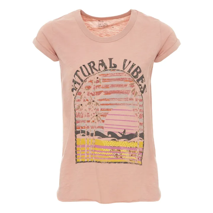 Tova Vibes Organic Cotton T-shirt | Pink- Product image n°0