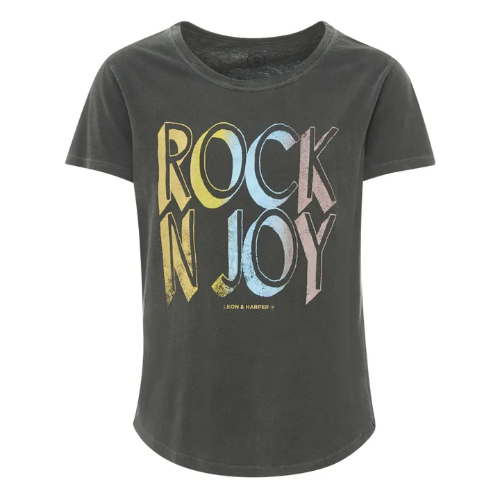 Camiseta Toro Rock algodón orgánico | Gris Antracita- Imagen del producto n°0