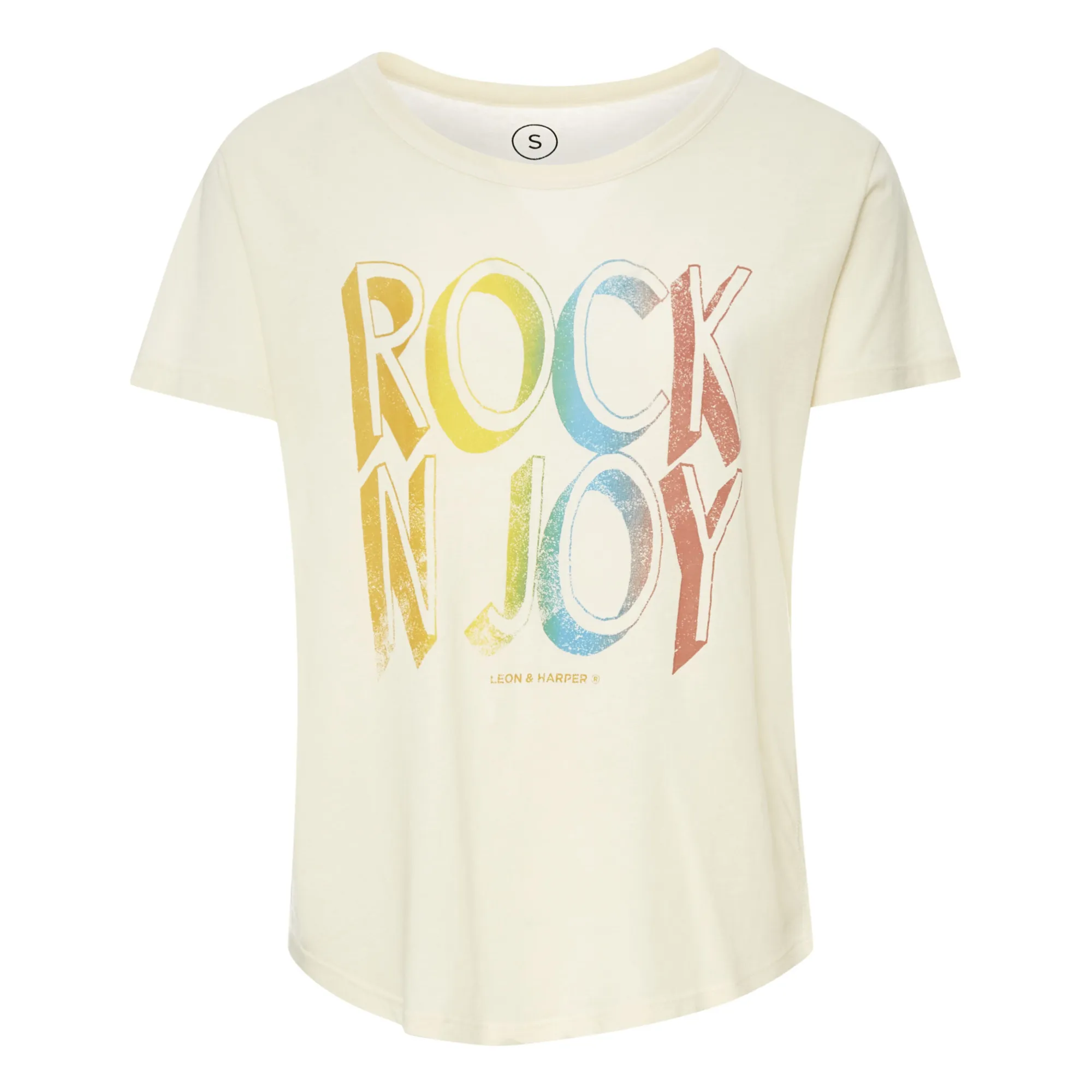 Leon & Harper Ecru Toro Rock Organic Cotton T-Shirt