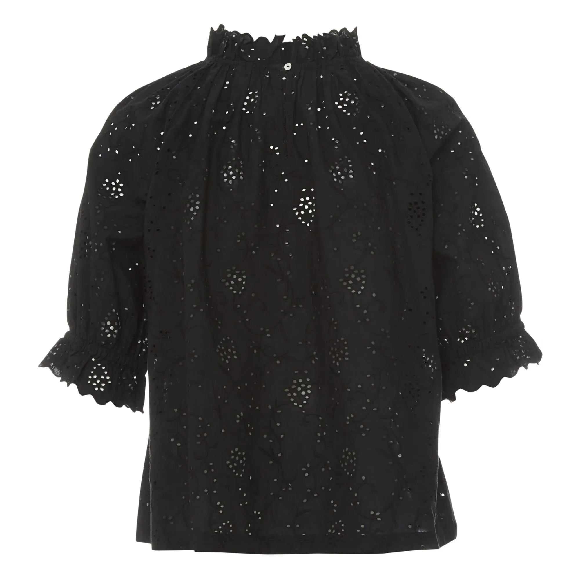Blouse Bay Coton Bio | Noir- Image produit n°3