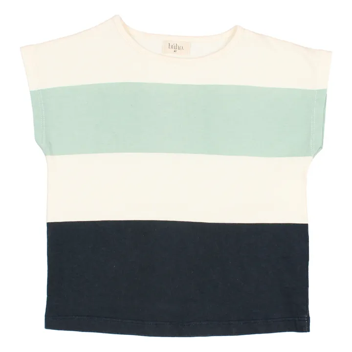 Organic Cotton Tricolour T-Shirt  | Green water- Product image n°0