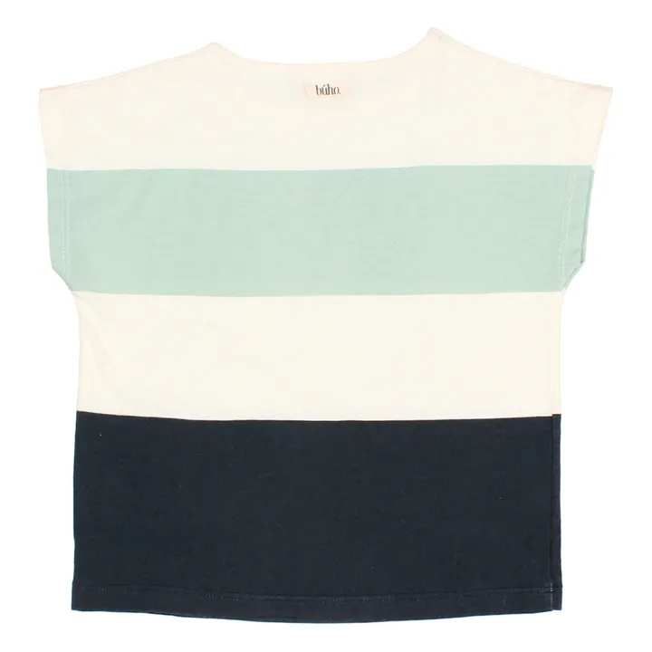 Organic Cotton Tricolour T-Shirt  | Green water- Product image n°1