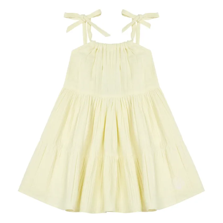 Kleid Baumwollgaze | Zitronengelb- Produktbild Nr. 0