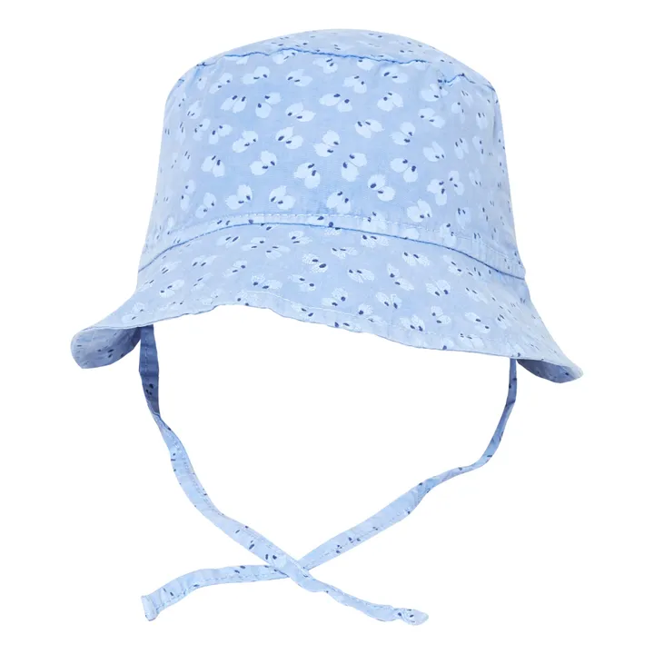 Sombrero algodón orgánico Flores | Azul- Imagen del producto n°0