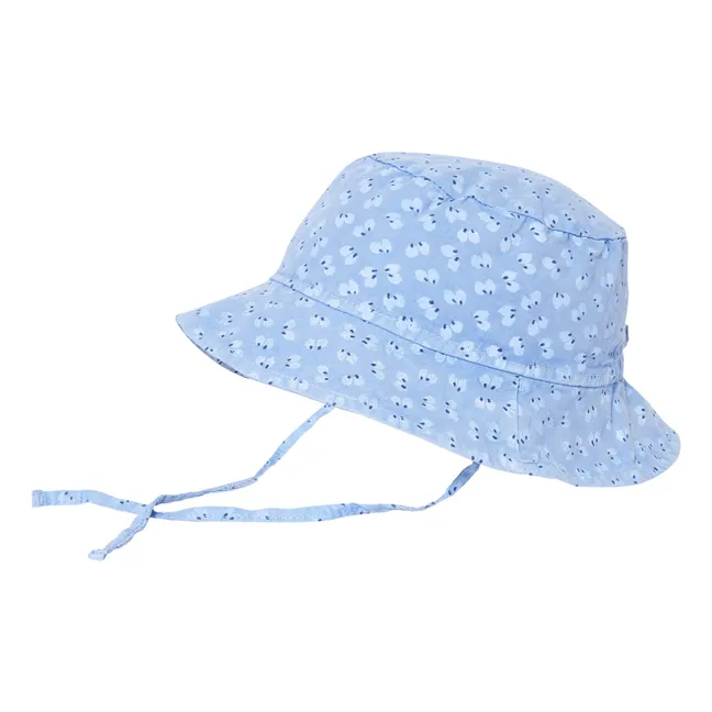 Chapeau Coton Bio Fleuri | Bleu