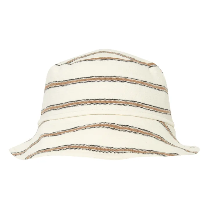 Organic Cotton Striped Hat  | Rust- Product image n°0
