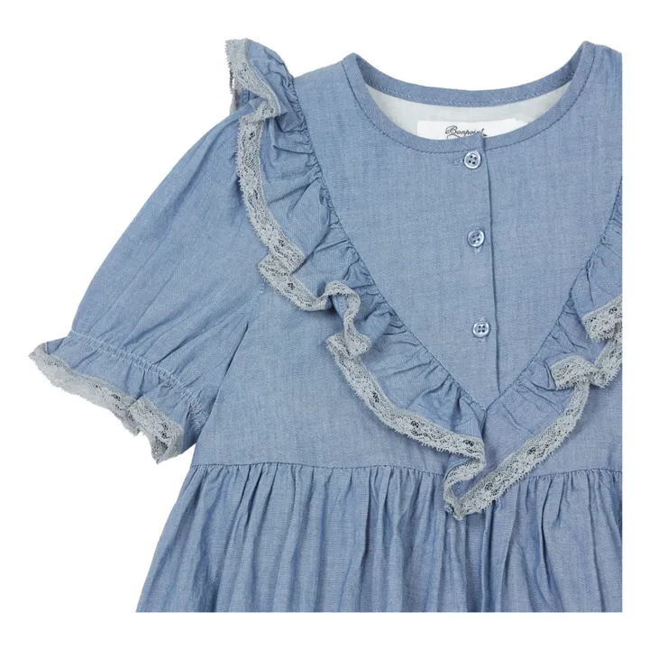 Chambray Samelie Dress  | Denim blue- Product image n°1