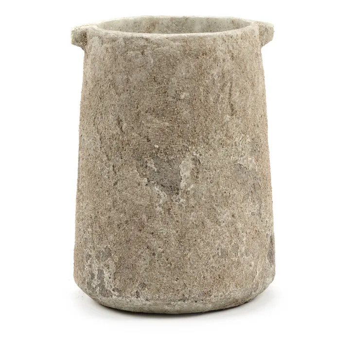 Earthenware Vase | Beige limed- Product image n°0