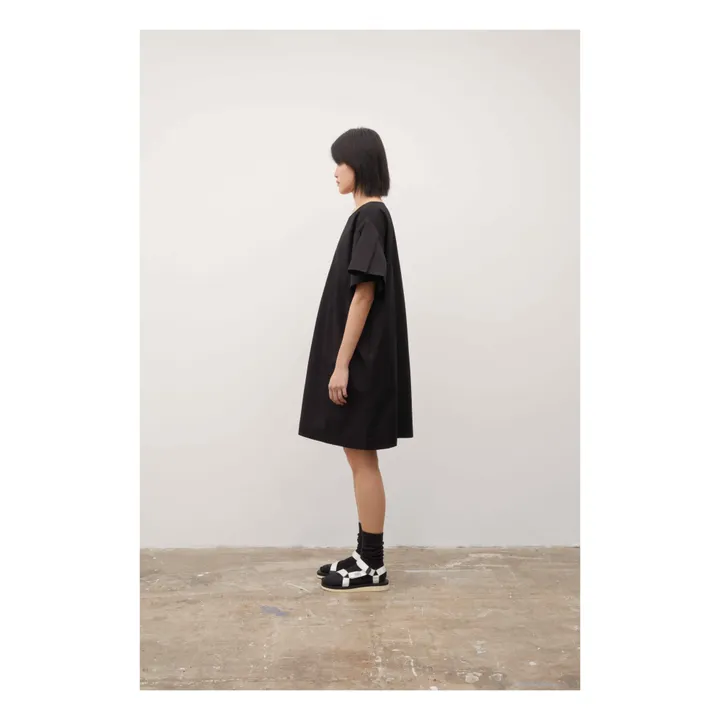 Vestido Version algodón orgánico | Negro- Imagen del producto n°3