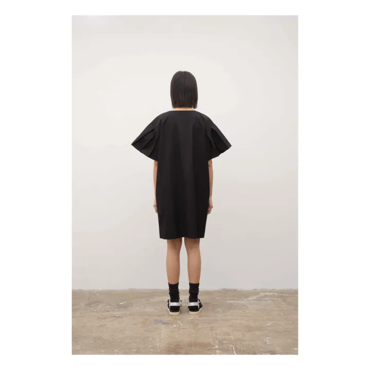 Vestido Version algodón orgánico | Negro- Imagen del producto n°4
