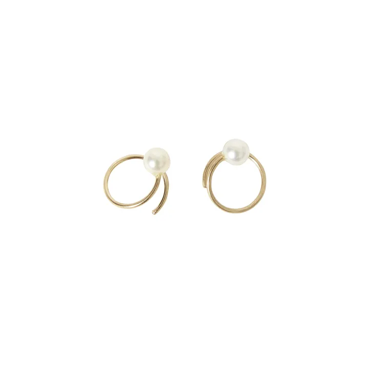 Pearl Swirl Earrings  | Gold- Product image n°0
