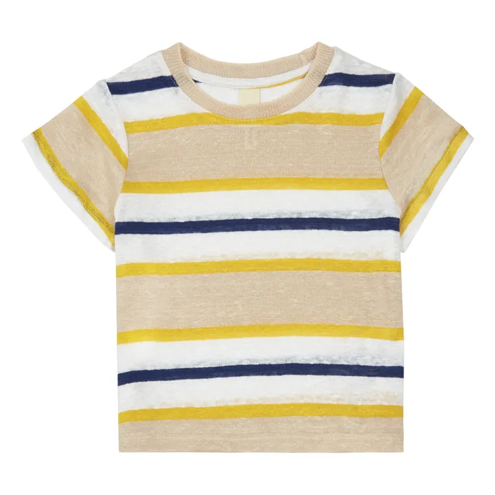 Moi Striped T-shirt  | White- Product image n°0