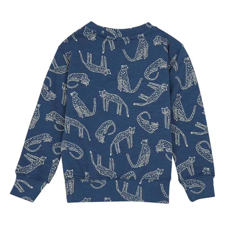 Suéter Baptiste Leopardos  algodón orgánico | Azul- Imagen del producto n°1