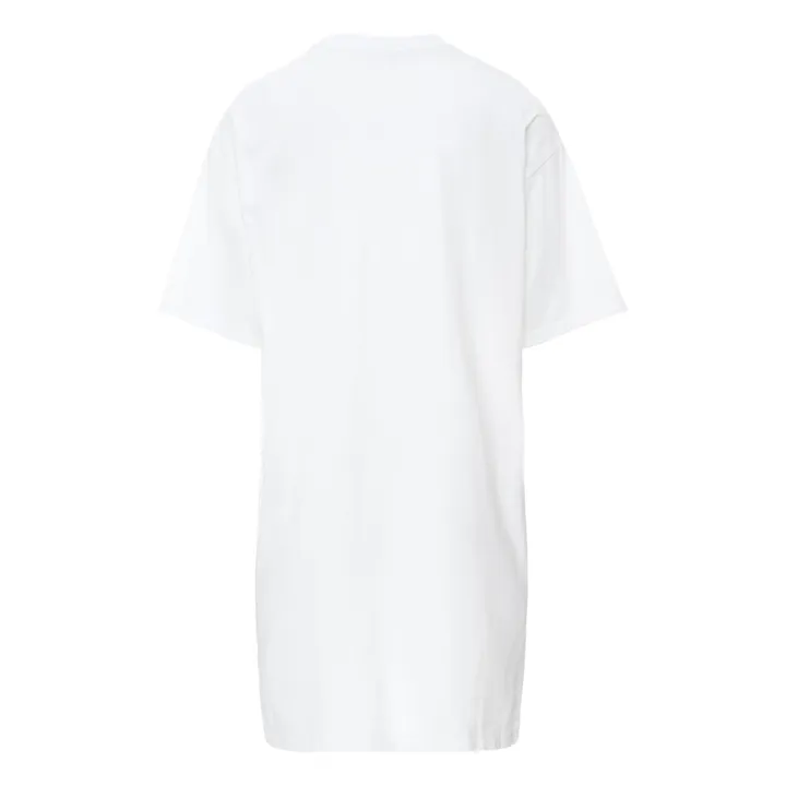 Vestido Camiseta Overdress algodón orgánico - Colección Mujer  | Blanco- Imagen del producto n°1