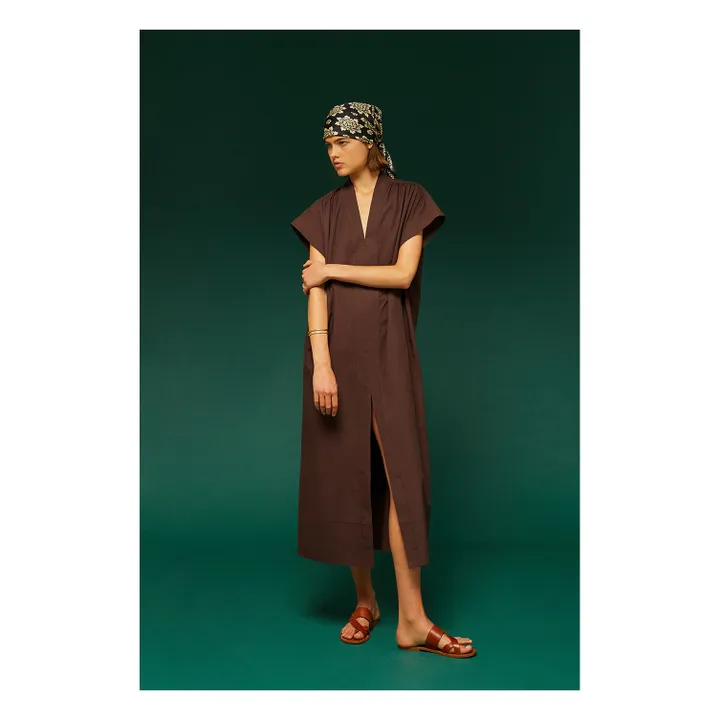 Martinique Popelin Dress  | Aubergine- Product image n°2