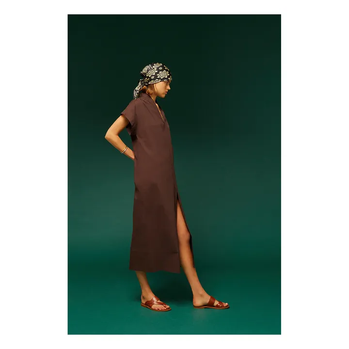Martinique Popelin Dress  | Aubergine- Product image n°3