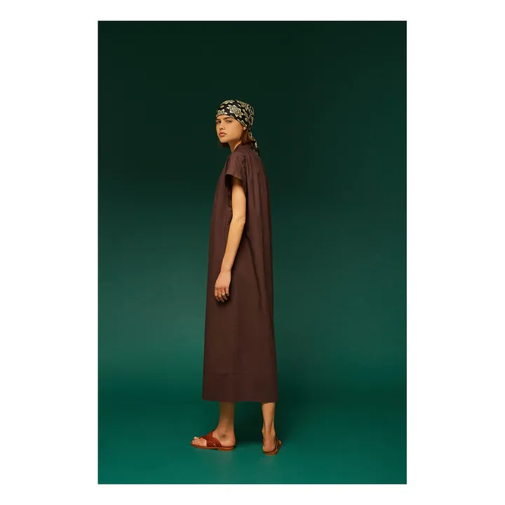 Martinique Popelin Dress  | Aubergine- Product image n°4
