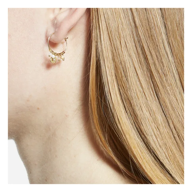 Suzie Hoop Earrings  | White