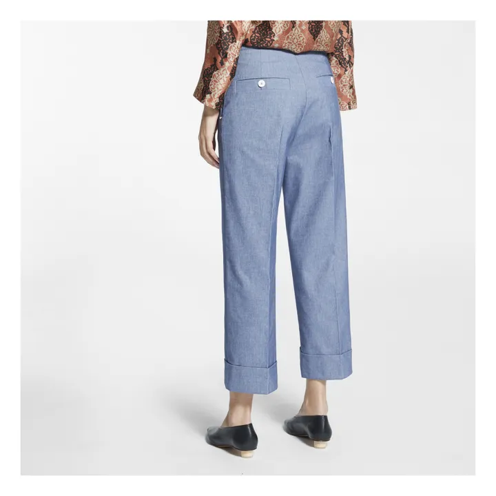 Mokaite Chambray Trousers  | Blue- Product image n°2