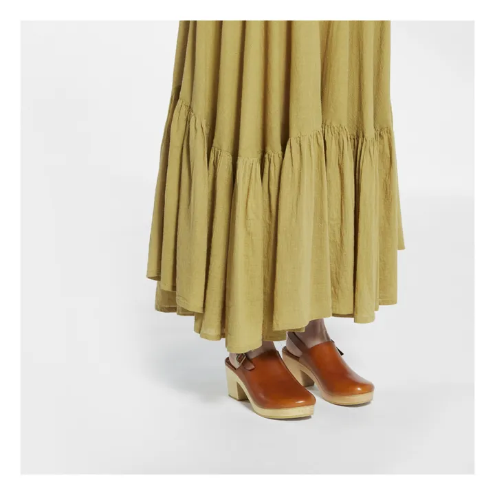 Cotton Crepe Sun Skirt  | Tabacco- Product image n°3