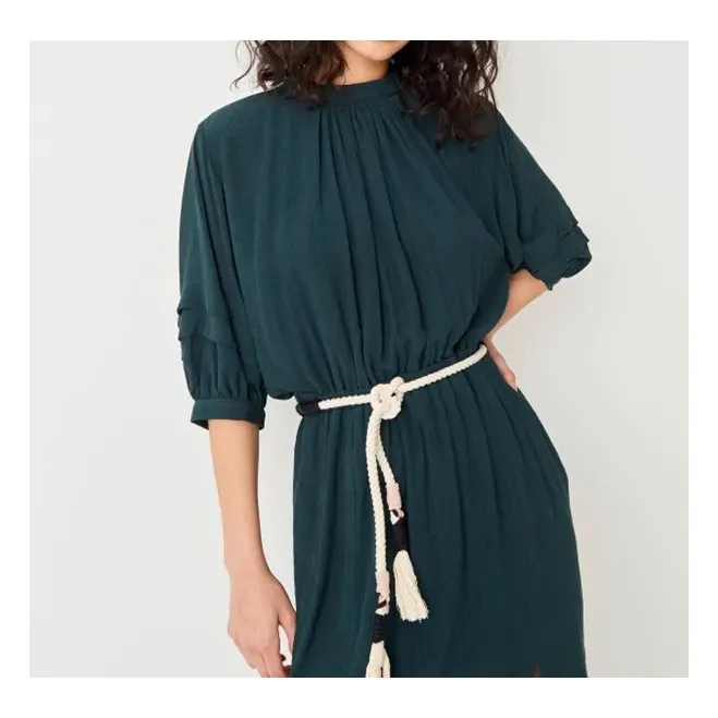 Sessn - Domin Backless Dress - Dark green | Smallable
