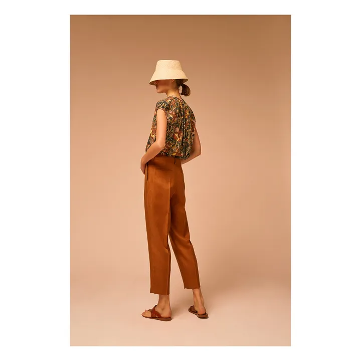Pantalones John Twill de lino | Caramelo- Imagen del producto n°2