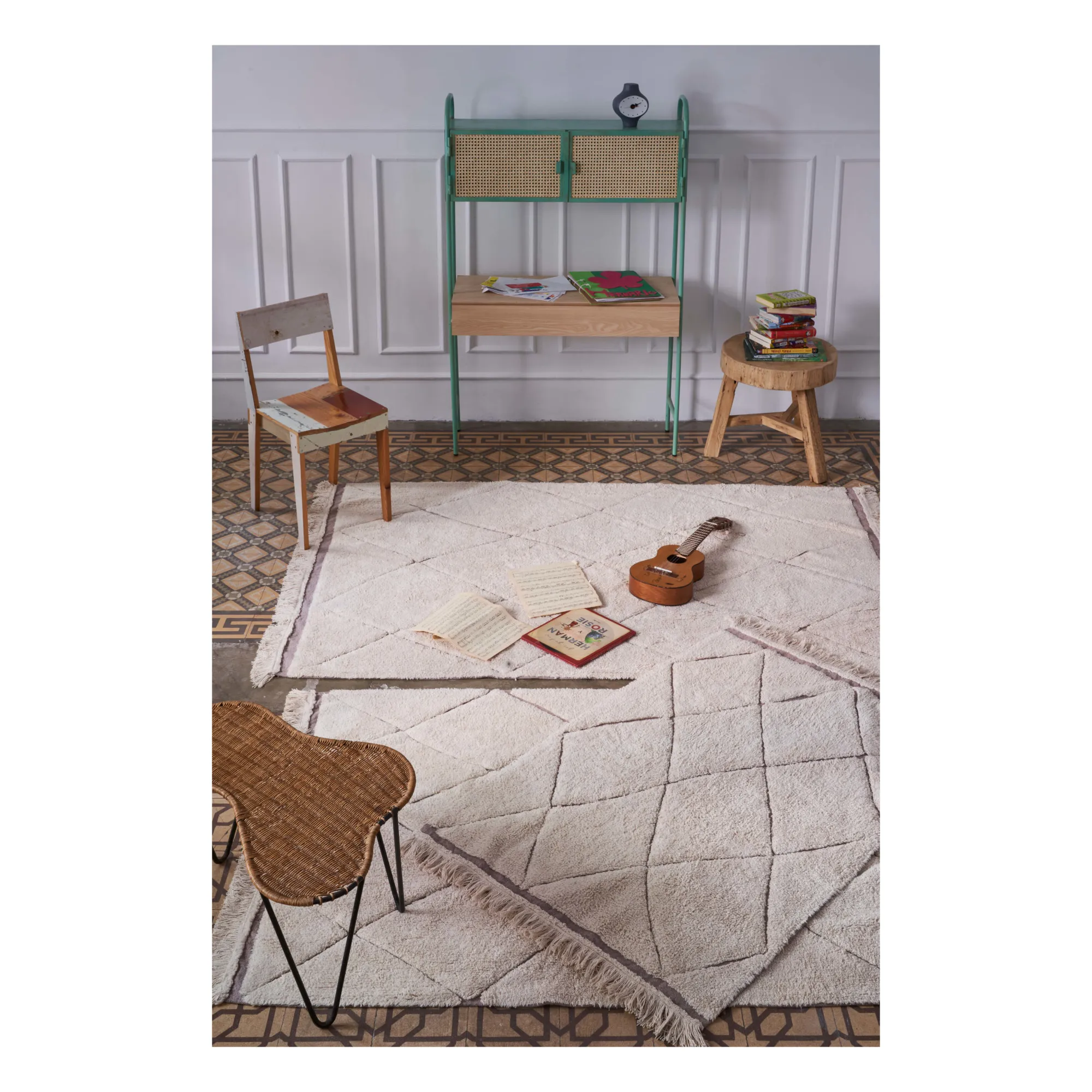 Tapis Bereber RugCycled | Ecru- Image produit n°1