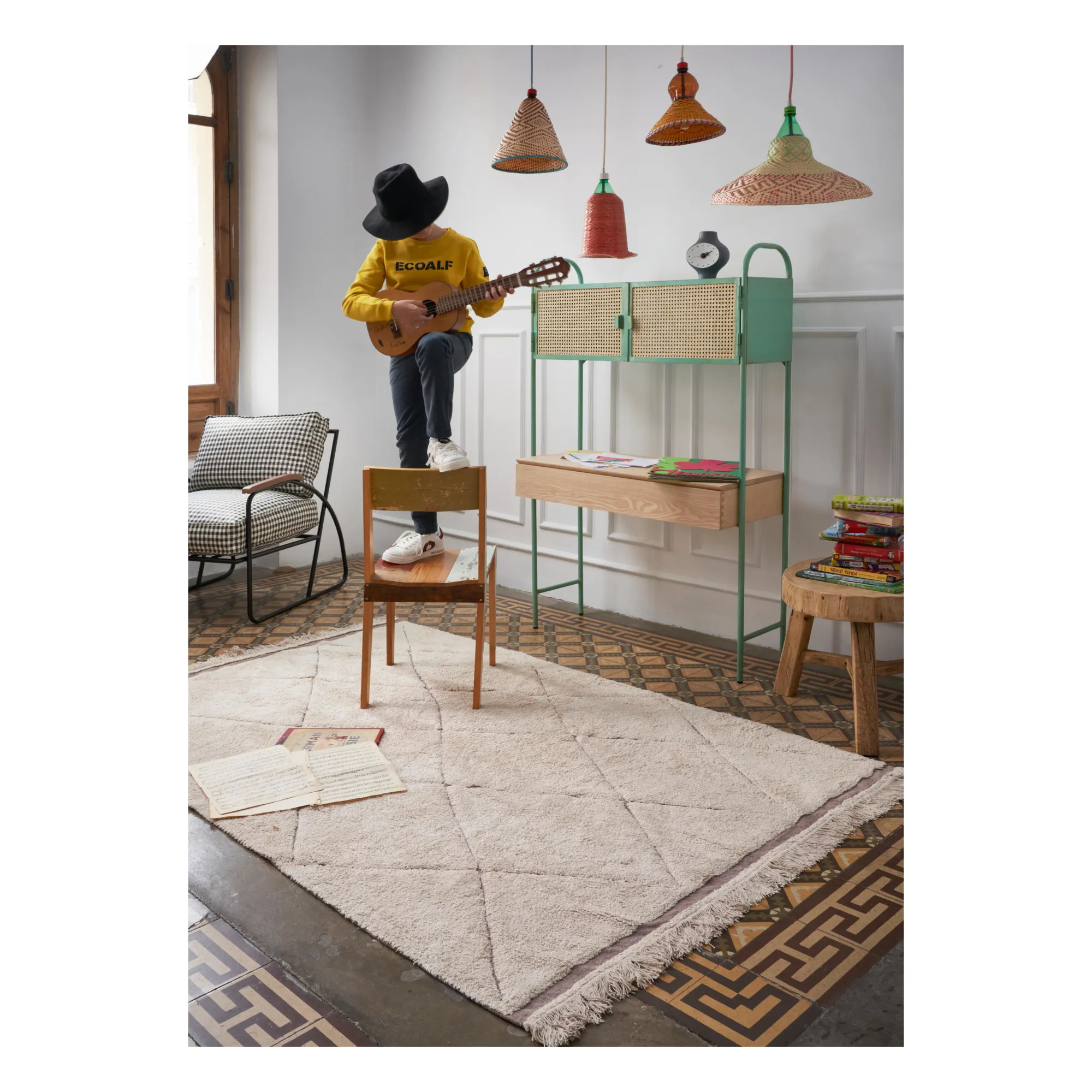 Tapis Bereber RugCycled | Ecru- Image produit n°4