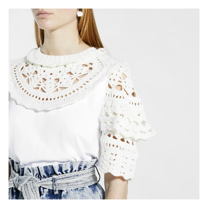 Top Cléo Crochet | Blanc- Image produit n°3