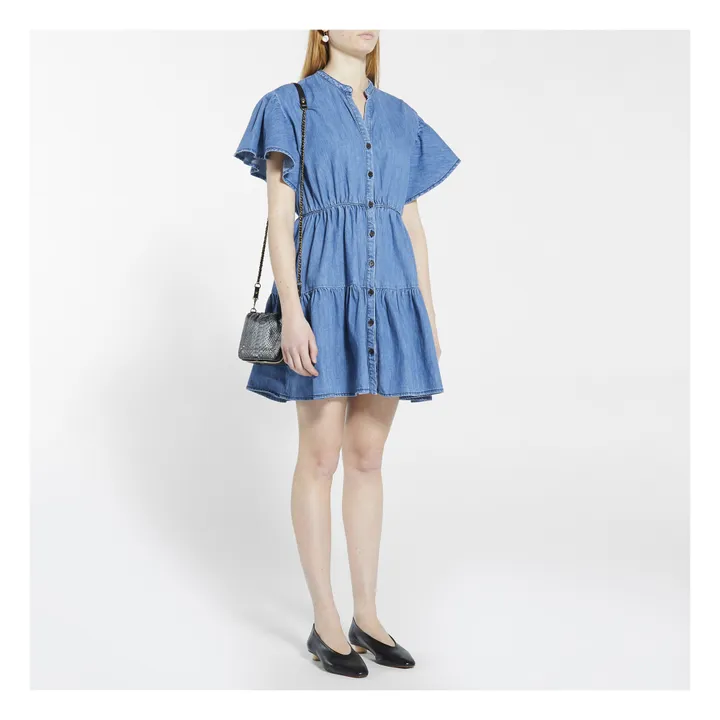 white christmas dresses Rio Denim Mini Dress Blue Fade – General Pants Co