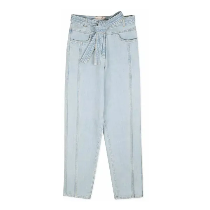Nu Chelsea Belted Jeans | Light Blue- Product image n°0
