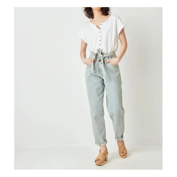 Nu Chelsea Belted Jeans | Light Blue- Product image n°3
