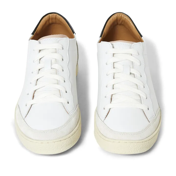N°14  Bi-material Sneakers | White- Product image n°4