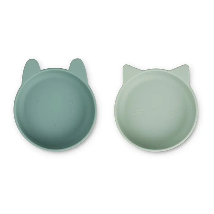 Vanessa Silicone Bowls - Set of 2 | Mint Green- Product image n°0