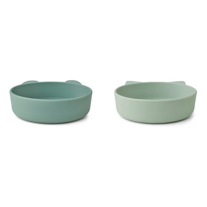Vanessa Silicone Bowls - Set of 2 | Mint Green- Product image n°1