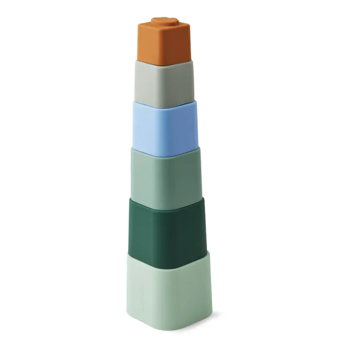 Zuzu Silicone Stacking Cubes  | Blue- Product image n°0