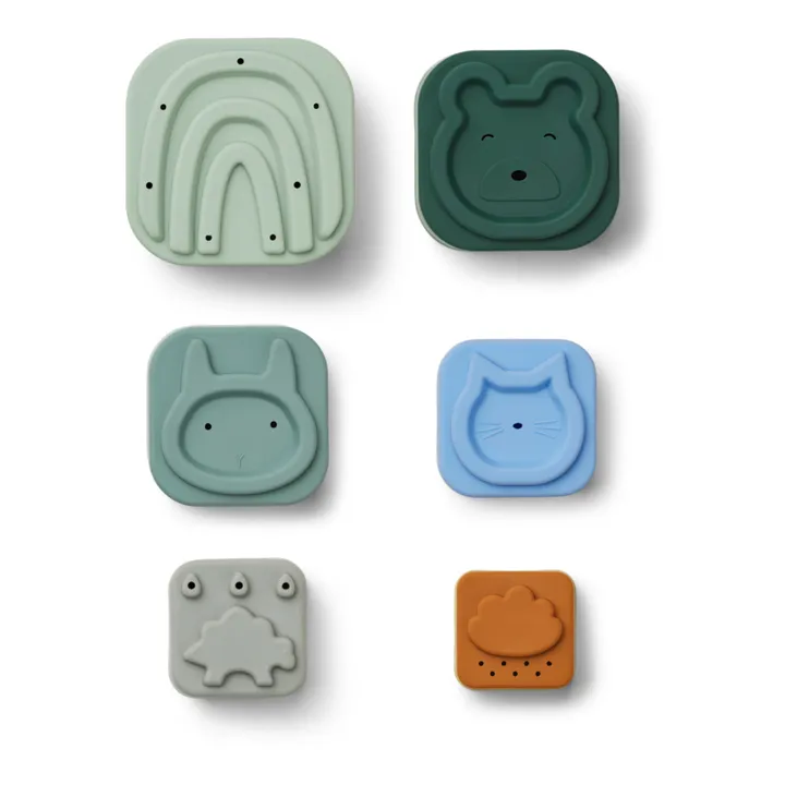 Zuzu Silicone Stacking Cubes  | Blue- Product image n°2
