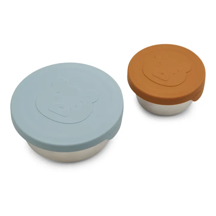 Snack-box Fiby de silicona - Set de 2 | Azul- Imagen del producto n°0