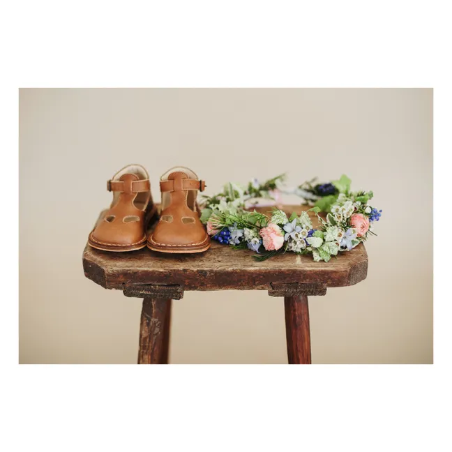 Leather Mary Janes | Camel