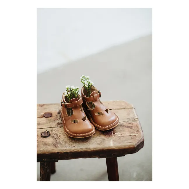 Leather Mary Janes | Camel