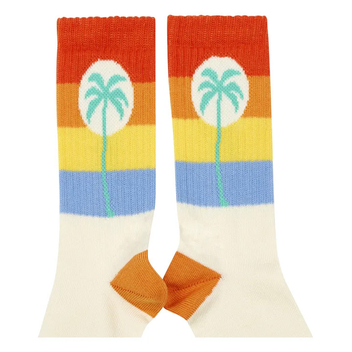Palm Tree & Radical Socks - Pack of 2 | Off white- Product image n°5