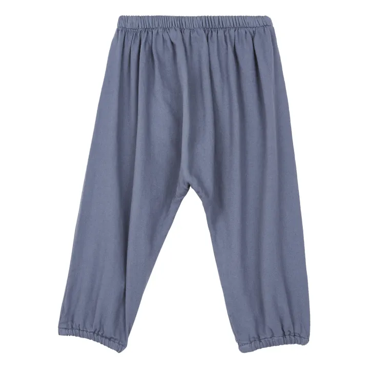 Cristóvão Organic Cotton Harem Pants  | Grey blue- Product image n°1