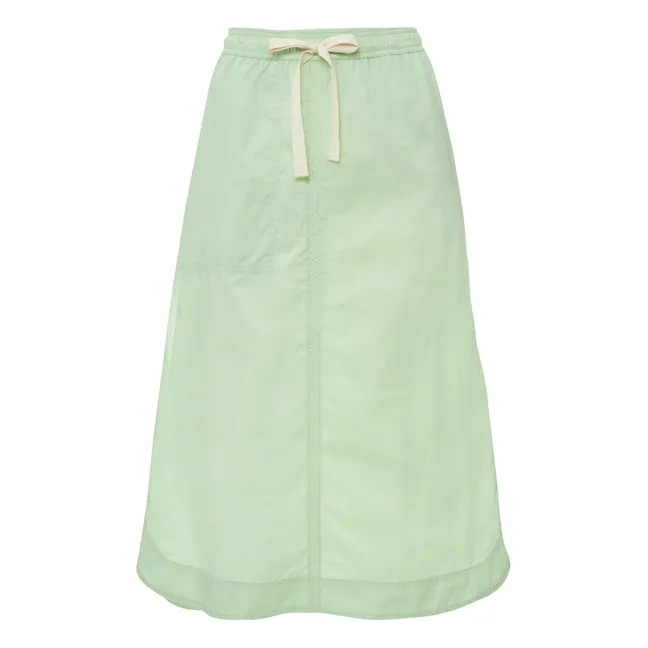 Jupe Taby Popeline de Coton | Vert pâle